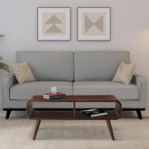 ONIJA  Centre Table - Designer Curvy Edges Coffee Table - Pure Sheesham Wood, Dark Walnut Finish - Ideal Tea Table for Living Rooms